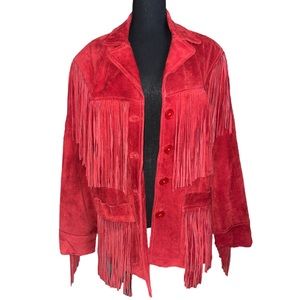 Sunriders Western Wear | Vintage red leather fringed jacket
